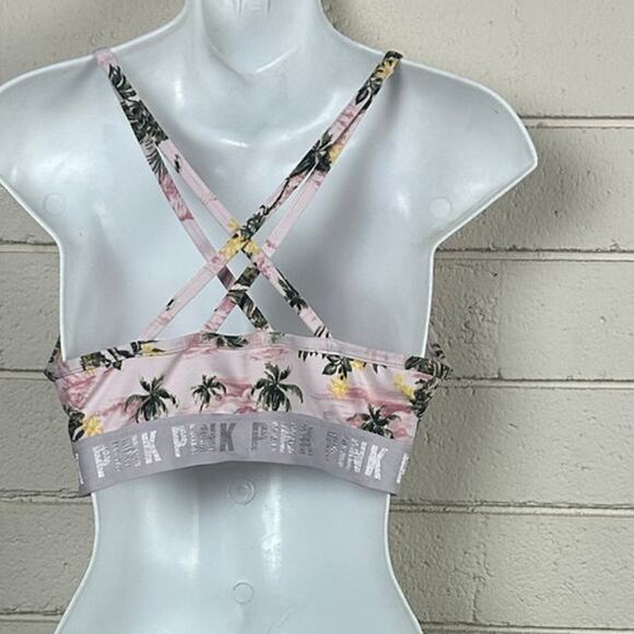 PINK Victoria's Secret Tropical Print Sports Bra size L - Picture 6 of 8